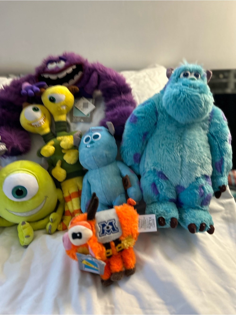 Mattel Monsters Plush Bundle - Blue, Purple, Green, Yellow, Orange